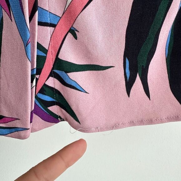 Emilio Pucci Blouse Womens 2 Pink Abstract Printed Long Sleeve Button Down Top - Picture 7 of 15